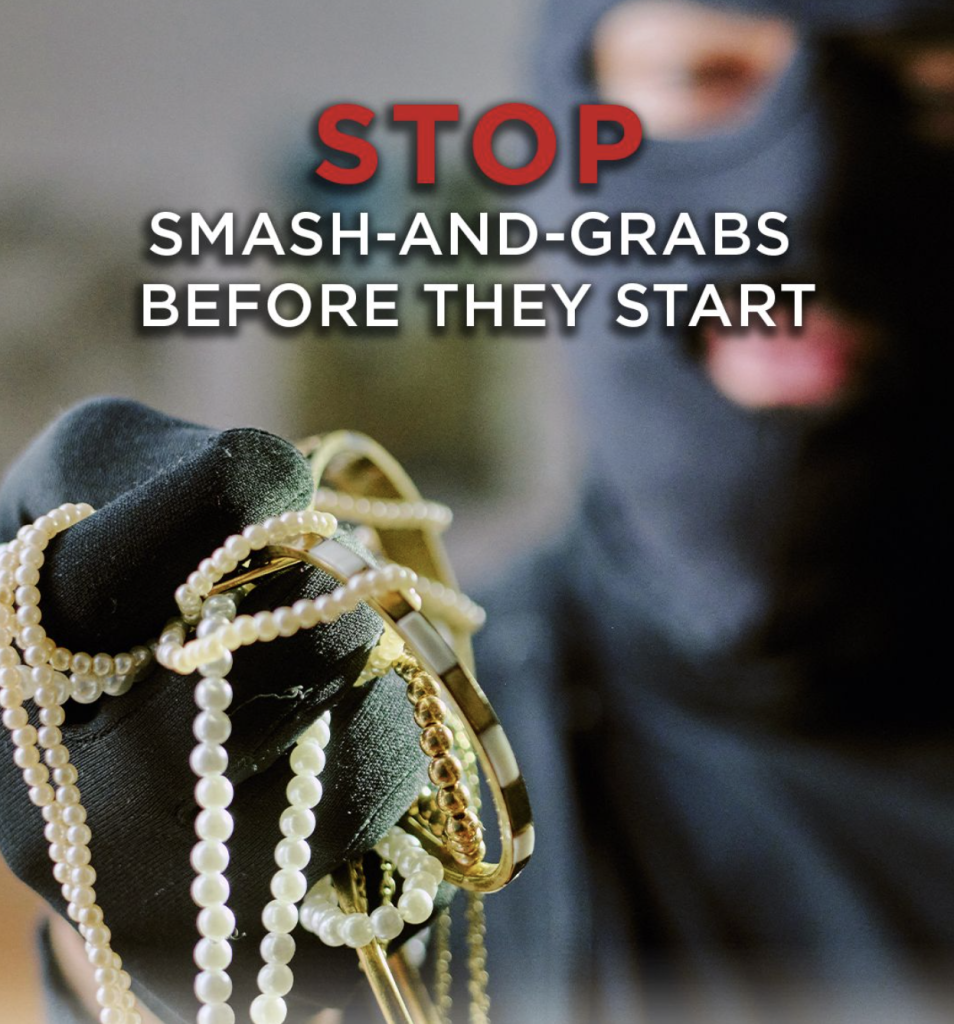 jewelry store burglary prevention with security fog