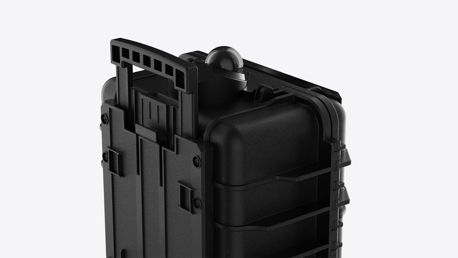 Angled rear view of the Black Box Elite portable unit