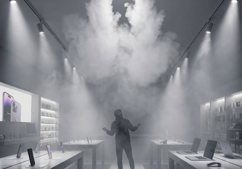 fog alarm system protecting a retail store